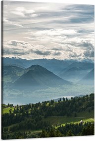 Vászonkép Hegyek Felhők Természet Erdők Természet 60x90 cm