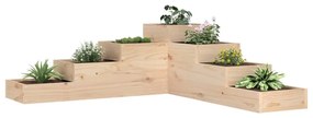 4-szintes kerti virágláda tömör fenyőfából, 106 x 104,5 x 36 cm