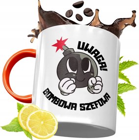 Narancssárga Bögre Főnöknek Ajándék fényképes nyomtatással