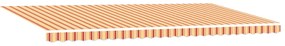 Manuális Behúzható Napernyő LED Sárga és Narancs 600x300 cm