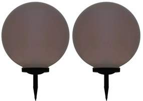 2 db napelemes kültéri LED gömblámpa 50 cm RGB