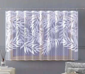 Jacquard függöny kész rojtokkal Pesta 280x170 cm fehér