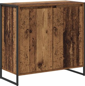 vidaXL Oldalsó szekrény Öreg fa 79 x 36 x 75 cm Faanyag