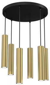 Csillár zsinóron RAITO 6xGU10/8W/230V sárgaréz