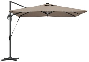 Cantilever Roma Napernyő LED-fénnyel - Taupe (286 x 285 x 270 cm) - Alumínium