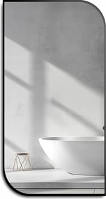 Dekorációs tükör szabálytalan Könnycsepp fekete keretben 50X150 falra szerelhető