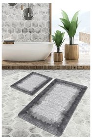 Fekete-szürke fürdőszobai kilépő szett 2 db-os 60x100 cm – Mila Home
