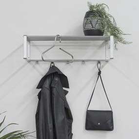 Ezüstszínű fém fali fogas polccal Rex – Spinder Design