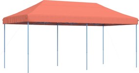 vidaXL terrakotta összecsukható felugró rendezvénysátor 580x292x315 cm