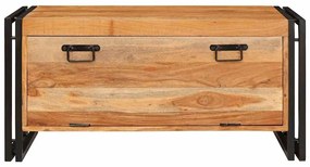 Cipőszekrény polcokkal Barna 90 x 38 x 45 cm tömör akácfa