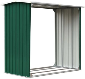 vidaXL zöld horganyzott acél kerti tűzifatároló 172 x 91 x 154 cm