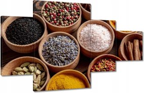Vászonkép 130x80 Só Ánizs Fahéj kurkuma