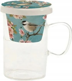 Pohár Porcelán Páraelszívóval És Fedéllel Blossom Madár az ágon