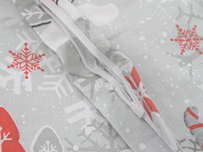 KARÁCSONYI MANÓ piros pamut ágyneműhuzat Ágyneműhuzat mérete: 70 x 90 cm | 140 x 200 cm