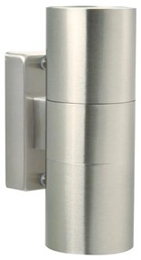 NORDLUX Tin kültéri fali lámpa, szálcsiszolt, GU10, max. 2X35W, 21279134