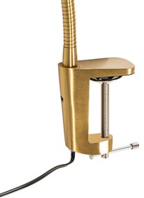 Szorító asztali lámpa sárgaréz, beépített LED-del és érintős dimmerrel - Lionard