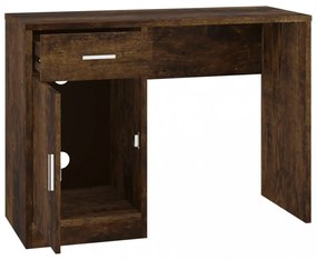 füstös tölgy faanyag fiókos/rekeszes íróasztal 100x40x73 cm