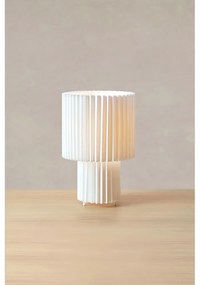 Fehér asztali lámpa textil búrával (magasság 32 cm) Catis – Markslöjd