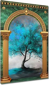 Vászonkép 80x120 Kék fa Modern Art