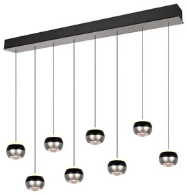 Fekete-ezüstszínű LED függőlámpa Orbit – Trio Select