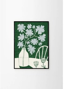 Poszter 30x40 cm Blue Flowers &amp; Red Wine – Anouk van Cleef – The Poster Club