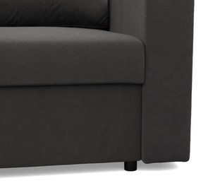 Zeus sarokkanapé, 2 ágyneműtartóval, egyenes kartámasz, szövet anyag, univerzális oldal, hab töltet, szürke