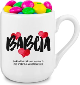 Fehér Bögre 330ml Kávé Arany Szívű Nagymama Ajándék Több Mintával