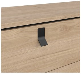 Natúr színű alacsony komód tölgyfa dekorral 153x95 cm Ry – Tvilum