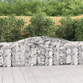 Íves horganyzott vas gabion kosár 400x30x100/120 cm