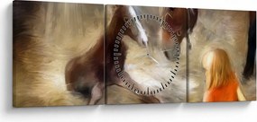 Kép - Üdvözöljük a világban, csikó (órával) (90x30 cm)