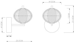 Globo 16042W - LED Fali lámpa AIDA LED/7W/230V 3000K/4500K/6500K