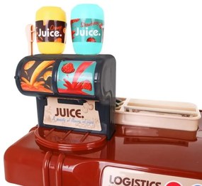 Játék szupermarket gyerekeknek, 52 darab, hangok és fények, pénztárgép, eszpresszógép, többszínű