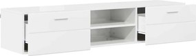 vidaXL Fából Készült Szekrény Magas Fényű Fehér 150 x 39 x 30 cm