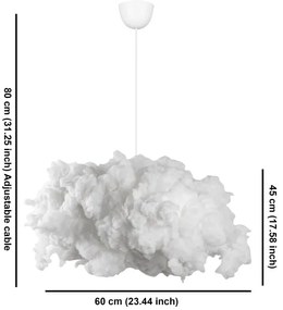 Csillár zsinóron SERENITY 1xE27/40W/230V fehér