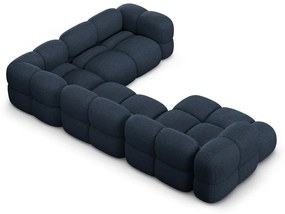 Sötétkék sarokkanapé (jobb oldali-U alakú) Loretto – Cosmopolitan Design