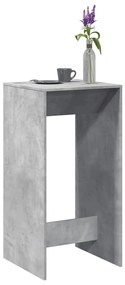 betonszürke szerelt fa bárasztal 51 x 50 x 103,5 cm