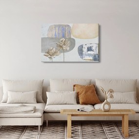Kép - Festészet virágokkal és textúrákkal (90x60 cm)