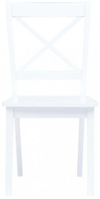 5 darabos fehér tömör gumifa étkezőszett