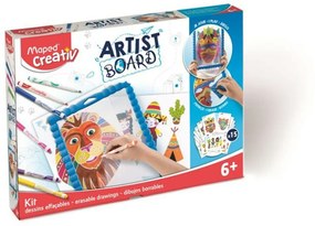 Kreatív készségfejlesztő tábla, átlátszó, törölhető, MAPED CREATIV, Artist Board, kalandos világ (IMAC907101)