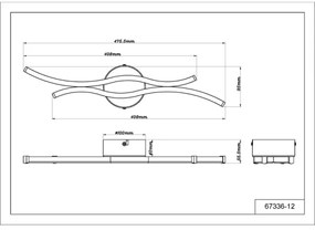 Globo 67336-12 - LED Mennyezeti lámpa BOYD LED/12W/230V 3000K