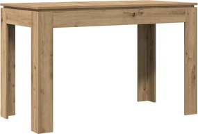 vidaXL Étkezőasztal kézműves tölgy 120x60x76 cm műszaki fa