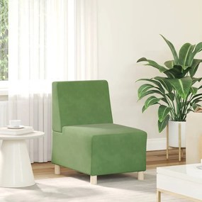 világoszöld bársony kanapéfotel 55 cm