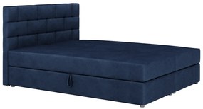 Franciaágy Boxspring 160x200 cm Waller Comfort (sötétkék) (ágyráccsal és matraccal). 1056374