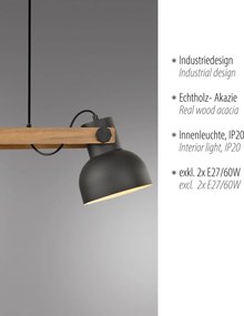 Paul Neuhaus loft függeszték cup 2.0 fekete fa pln15742-18