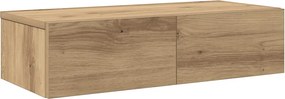 vidaXL Falipolc fiókokkal artisian tölgy 60x26,5x15 cm műszaki fa