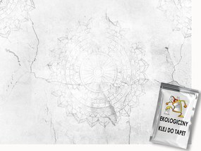 Fotótapéta Flizelina Világos mandala betonon 300x210 ragasztó