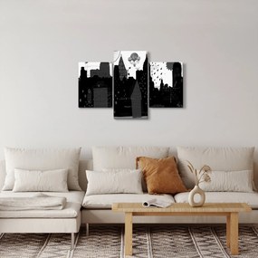 Kép - Város feliratokkal és mintákkal (90x60 cm)