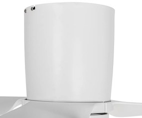Mennyezeti ventilátor fehér 123 cm LED-del, fényerőszabályzóval és távirányítóval - Patty