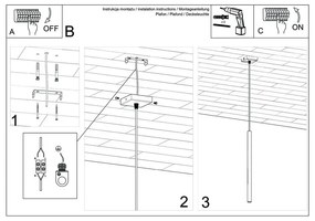 Fideus Single fehér függőlámpa - Sollux