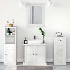 Fürdőszoba bútor szett 3 pcs antik fehér 37 x 34 x 110 cm